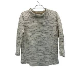 Inhabit Gray Speckled Space Dye Knit Tutleneck Cotton Med lagenlook